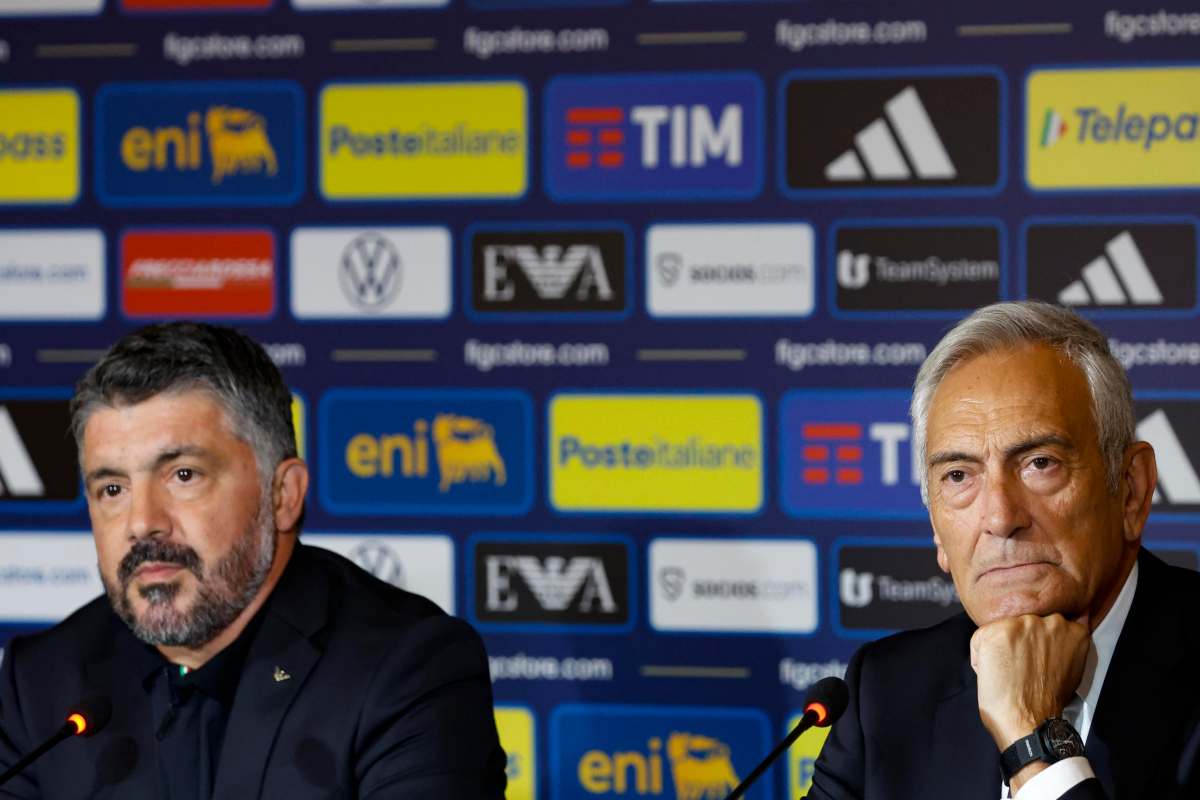 Gravina e Gattuso in conferenza stampa