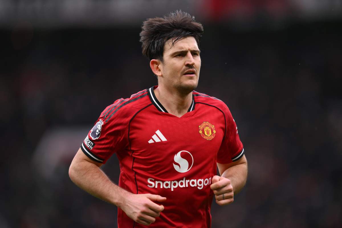 Maguire in azione col Manchester United