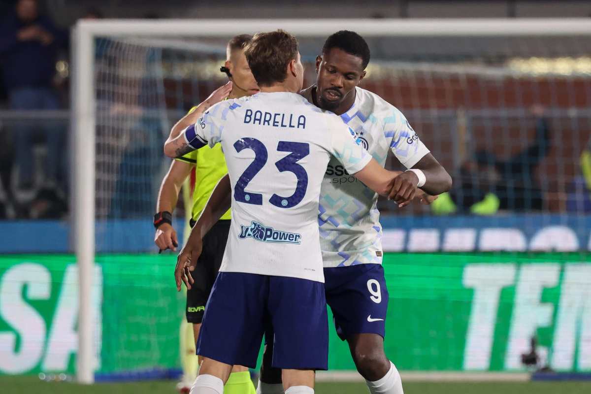 Thuram e Barella in Como-Inter