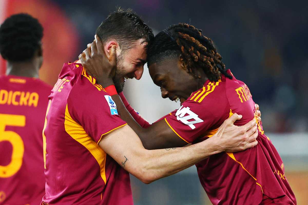 Koné e Cristante esultano