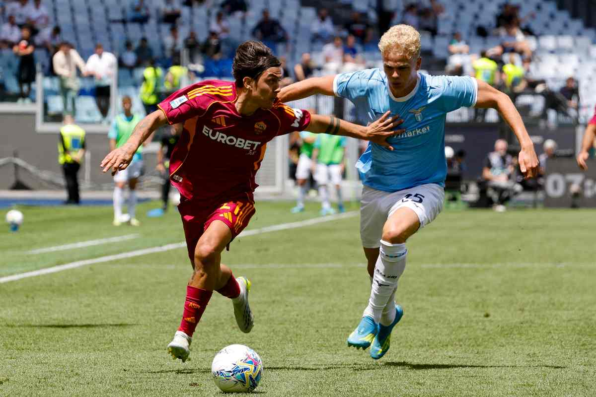 Paulo Dybala durante il derby Roma-Lazio
