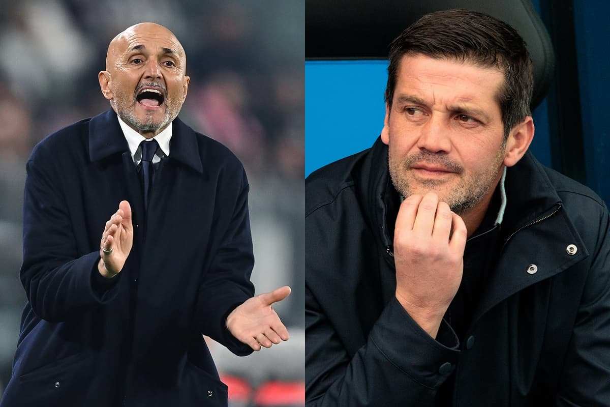 Spalletti e Chivu pensierosi