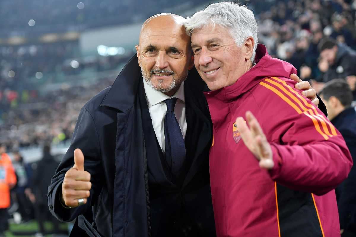 Spalletti e Gasperini sorridono davanti alle telecamere