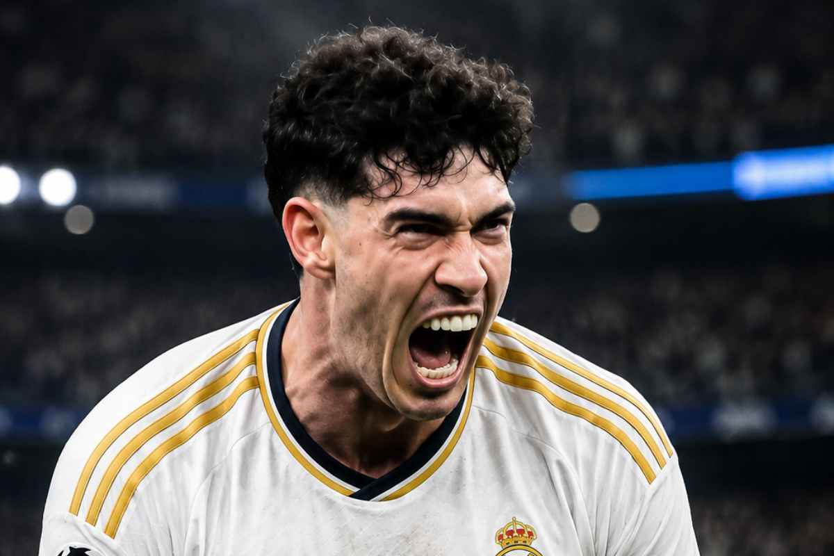 Bastoni con la maglia del Real Madrid: foto AI