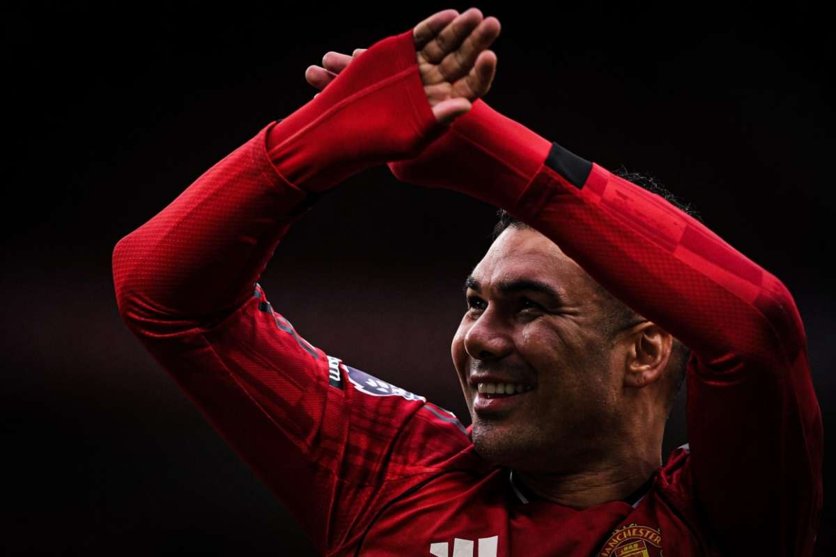 Casemiro in azione col Manchester United