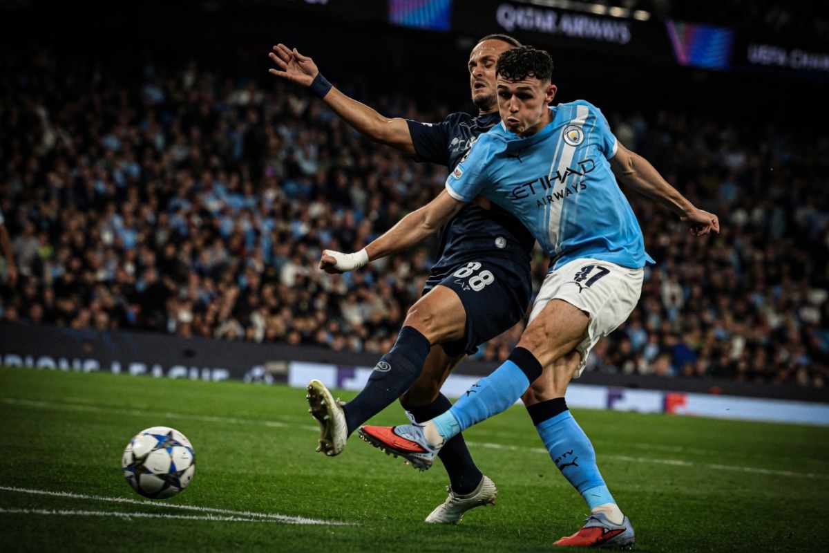 Foden in azione col Manchester City