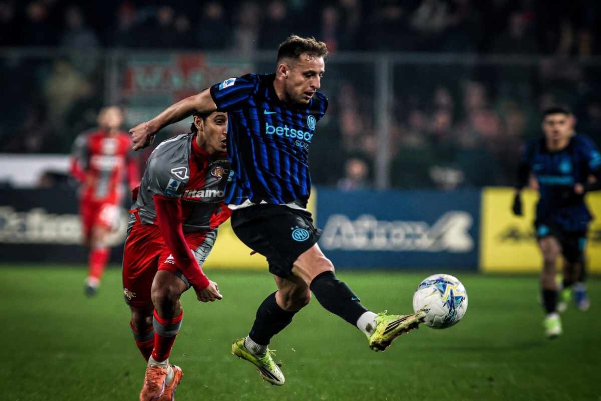 Frattesi in azione con l'Inter