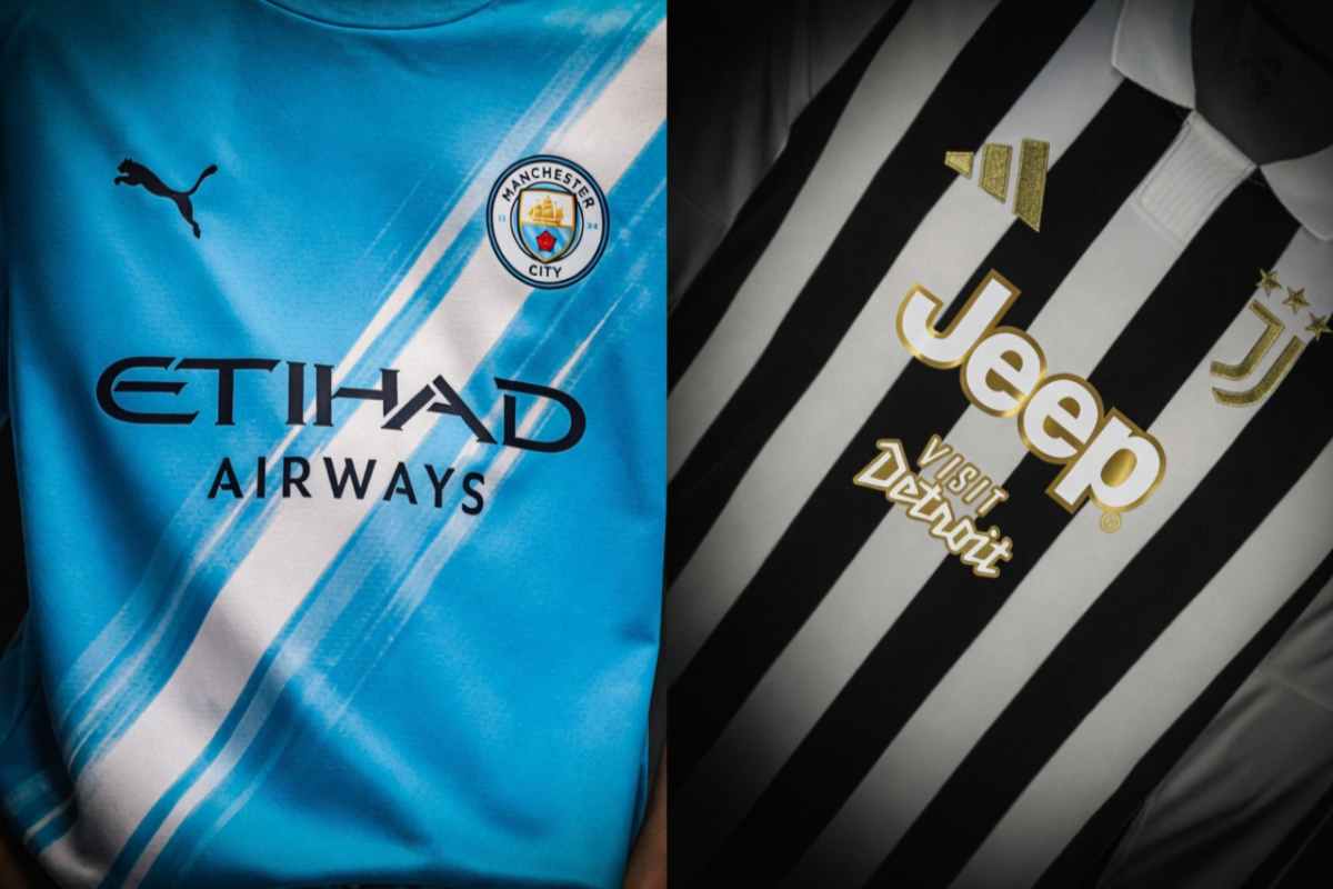 Grafiche maglie Juve Manchester City