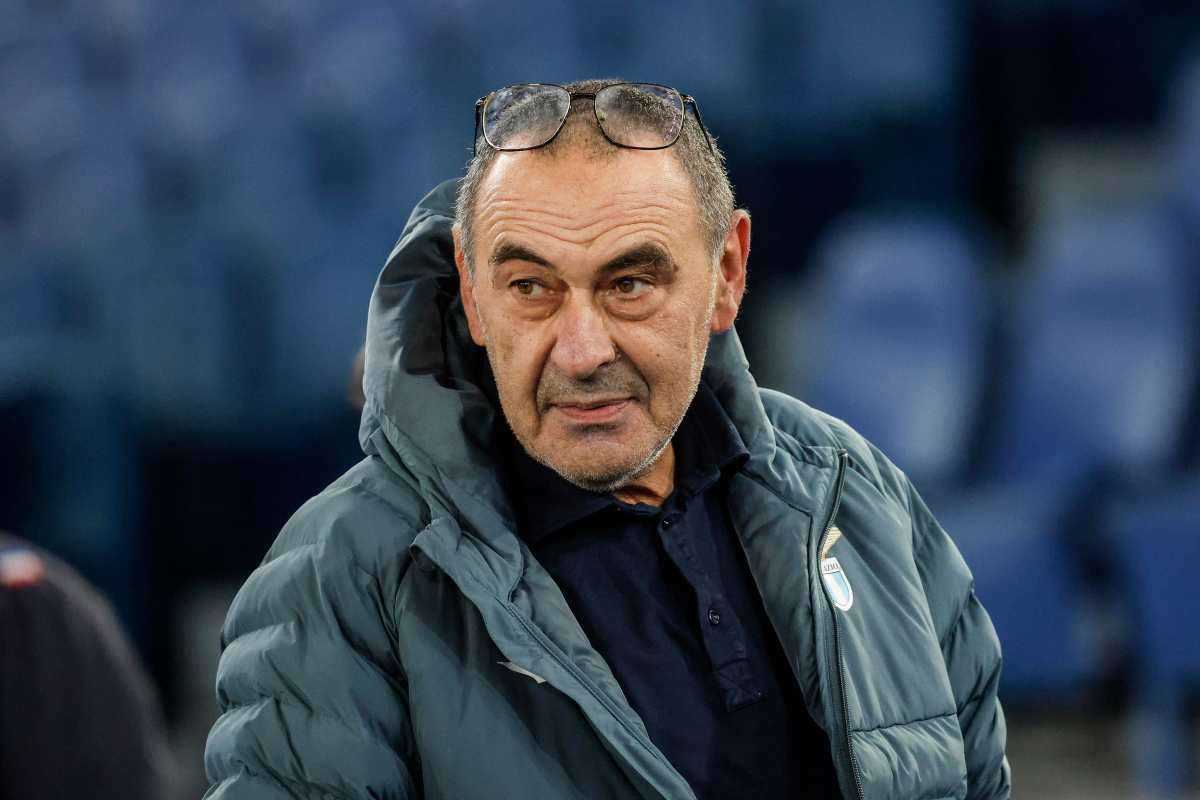 Sarri prima di una partita della Lazio