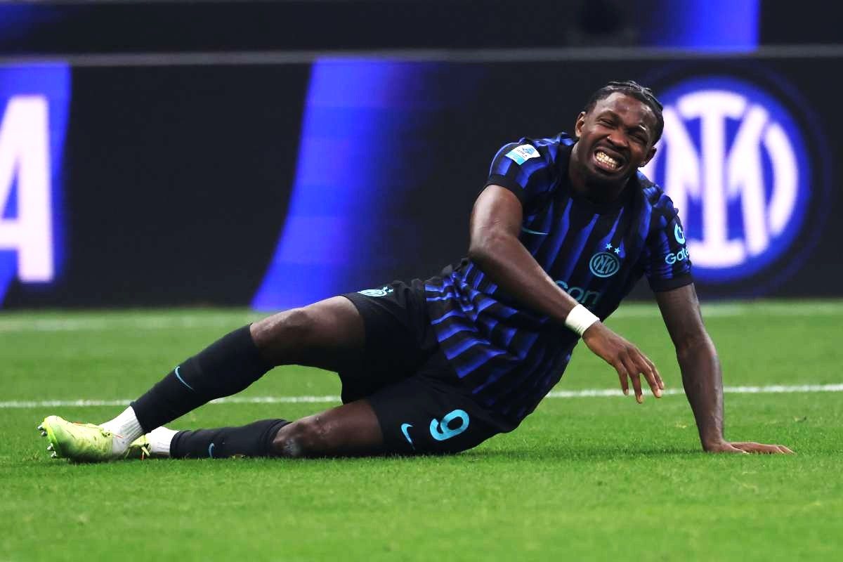 Thuram durante una partita dell'Inter