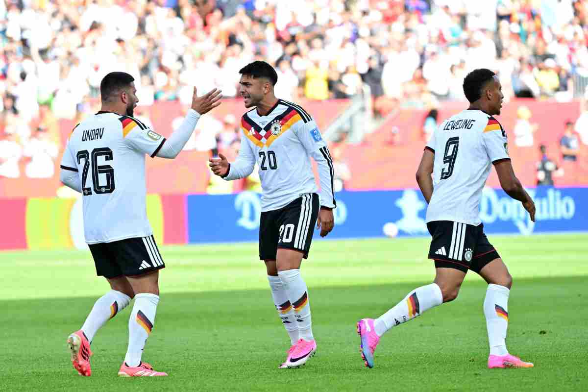 l'esultanza dei giocatori della Germania