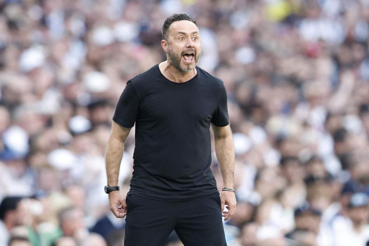 Roberto De Zerbi urla a bordo campo